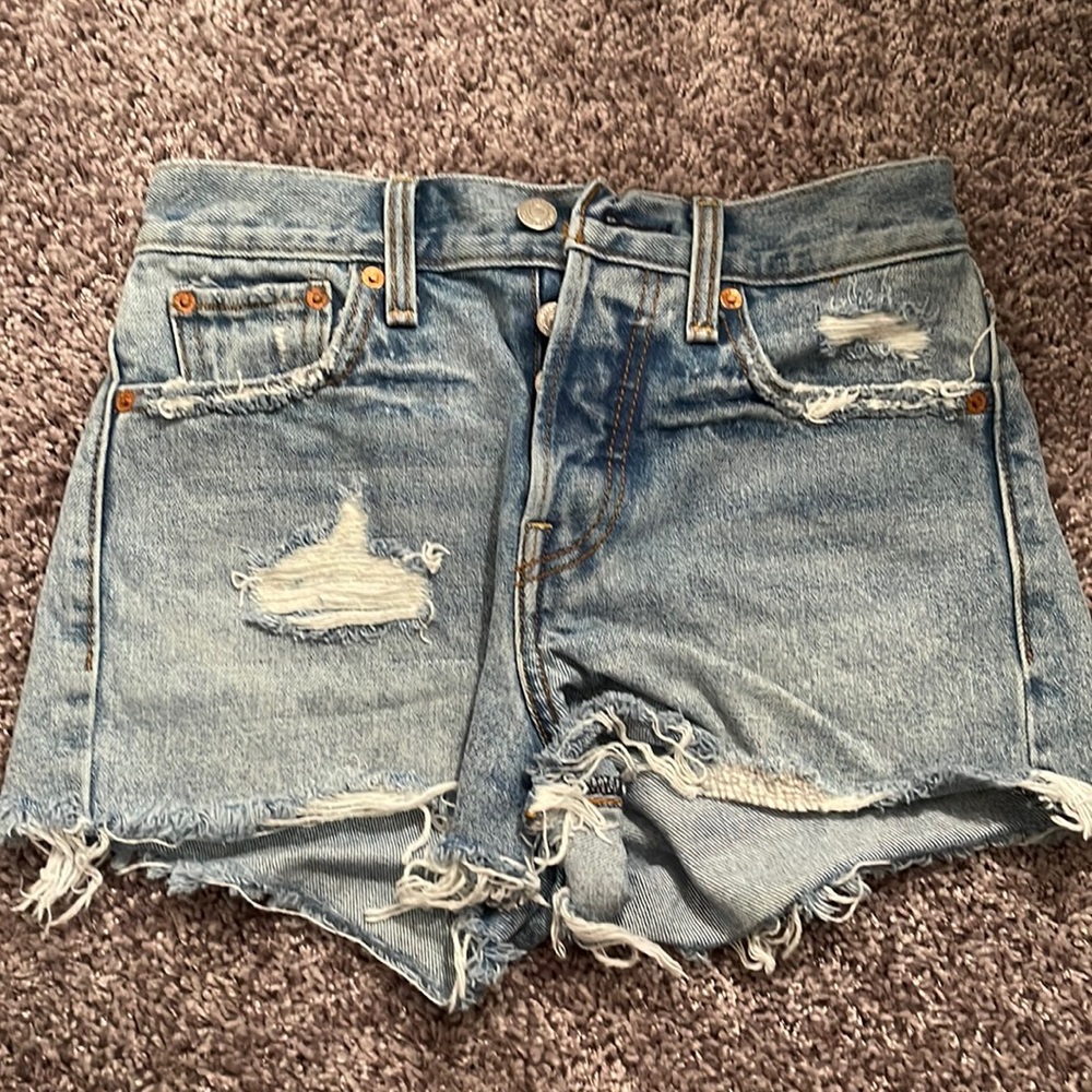 Levi denim high waisted shorts